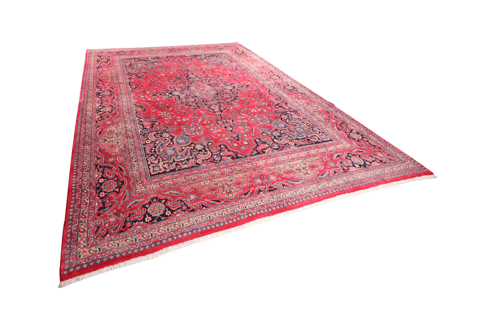 Mashad — Hand-knotted, 300x387 cm, Red, 100% Virgin Wool | View 5