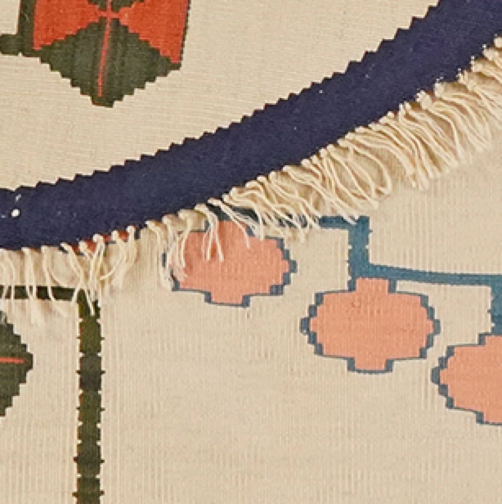 Kelim — Handmade, 110x120 cm, Beige, 100% Virgin Wool | View 6