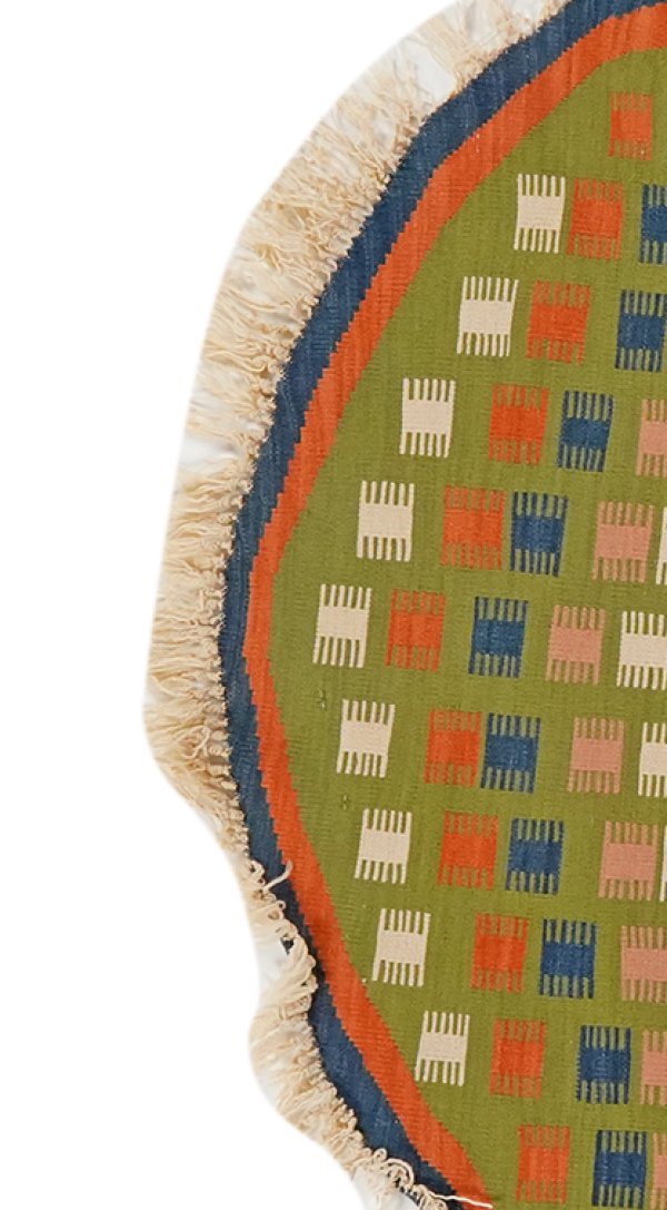 Kelim — Handmade, 120x120 cm, Green, 100% Virgin Wool | View 3