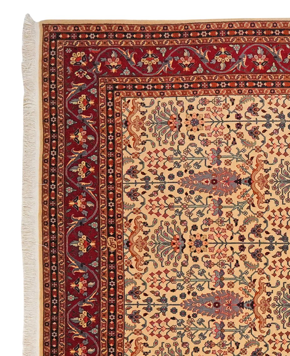 Tabriz 50 Raj — Hand-knotted, 199x292 cm, Beige, 100% Virgin Wool | View 3