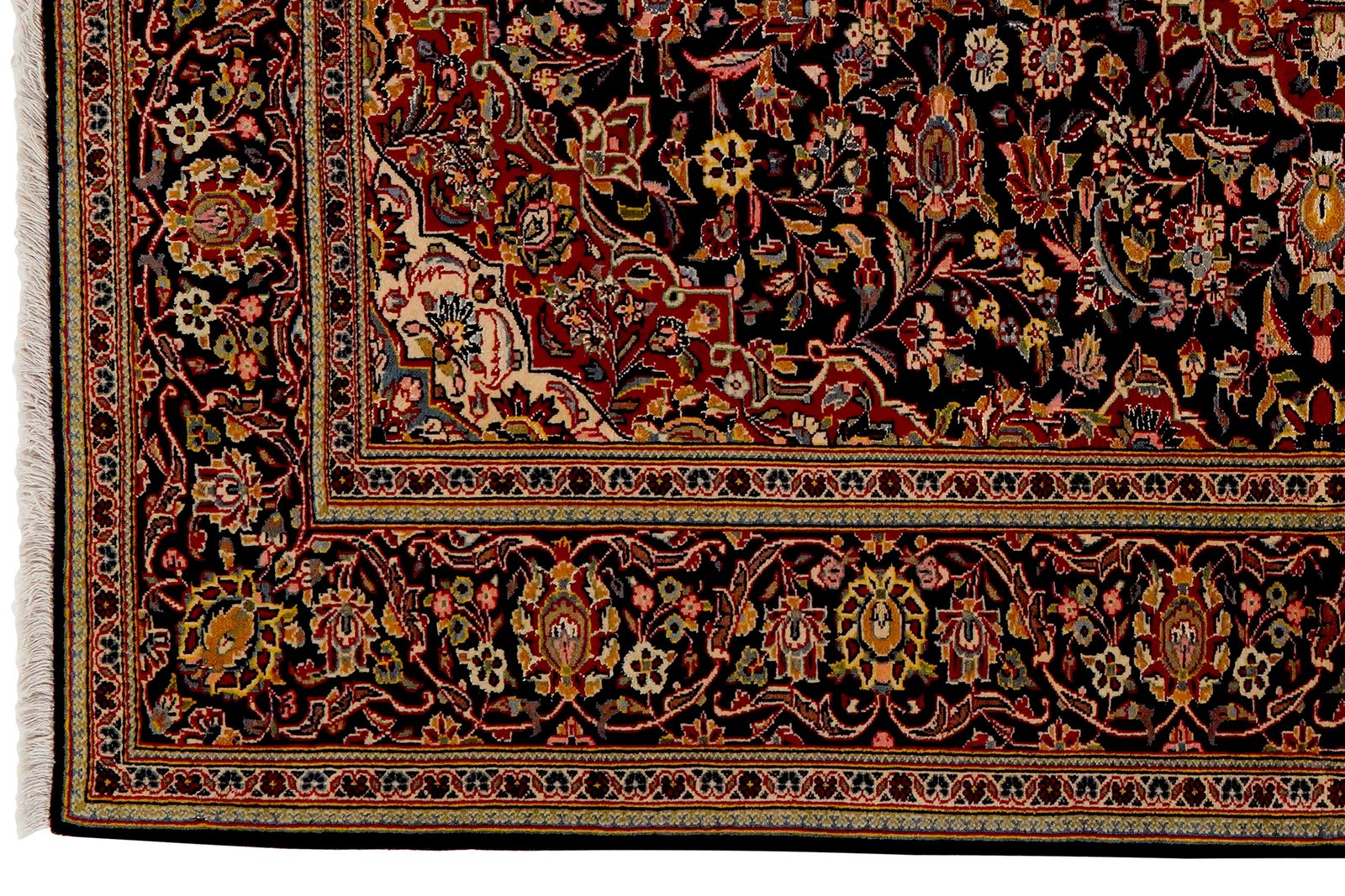 Kashan — Hand-knotted, 145x195 cm, Blue, 95% Schurwolle, 5% Seide | View 3