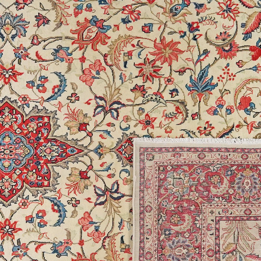 Sarough — Hand-knotted, 208x323 cm, Beige, 100% Virgin Wool | View 6