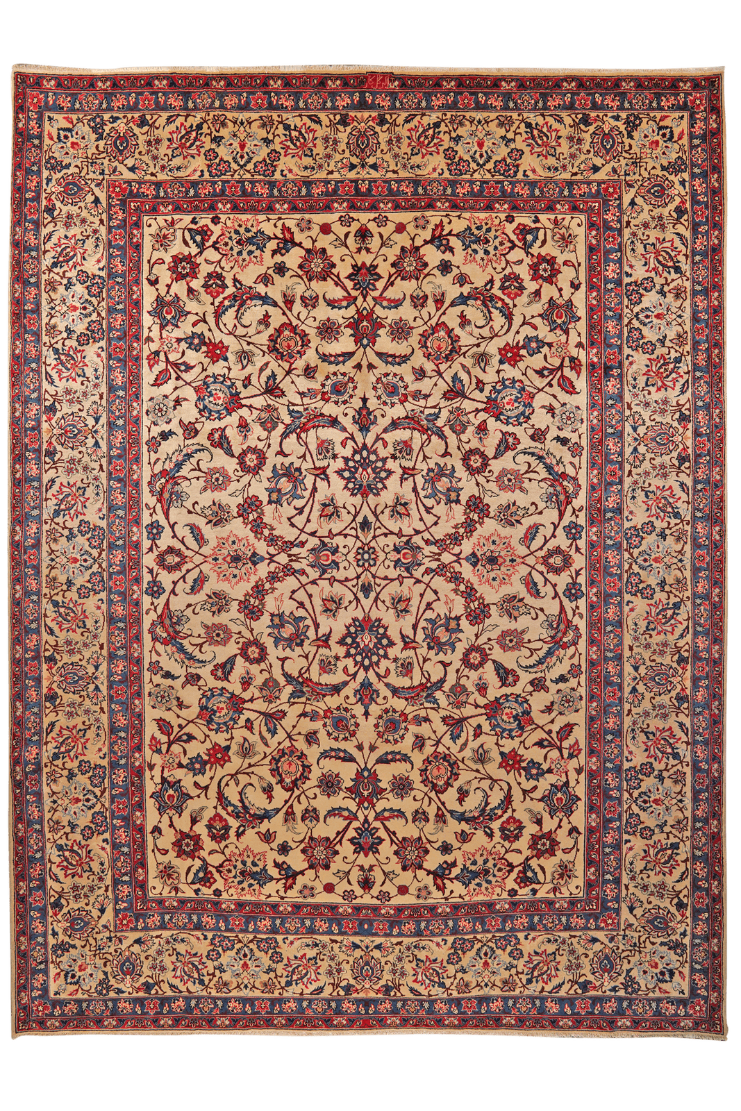 Yazd — Hand-knotted, 292x398 cm, Beige, 100% Virgin Wool | Main view