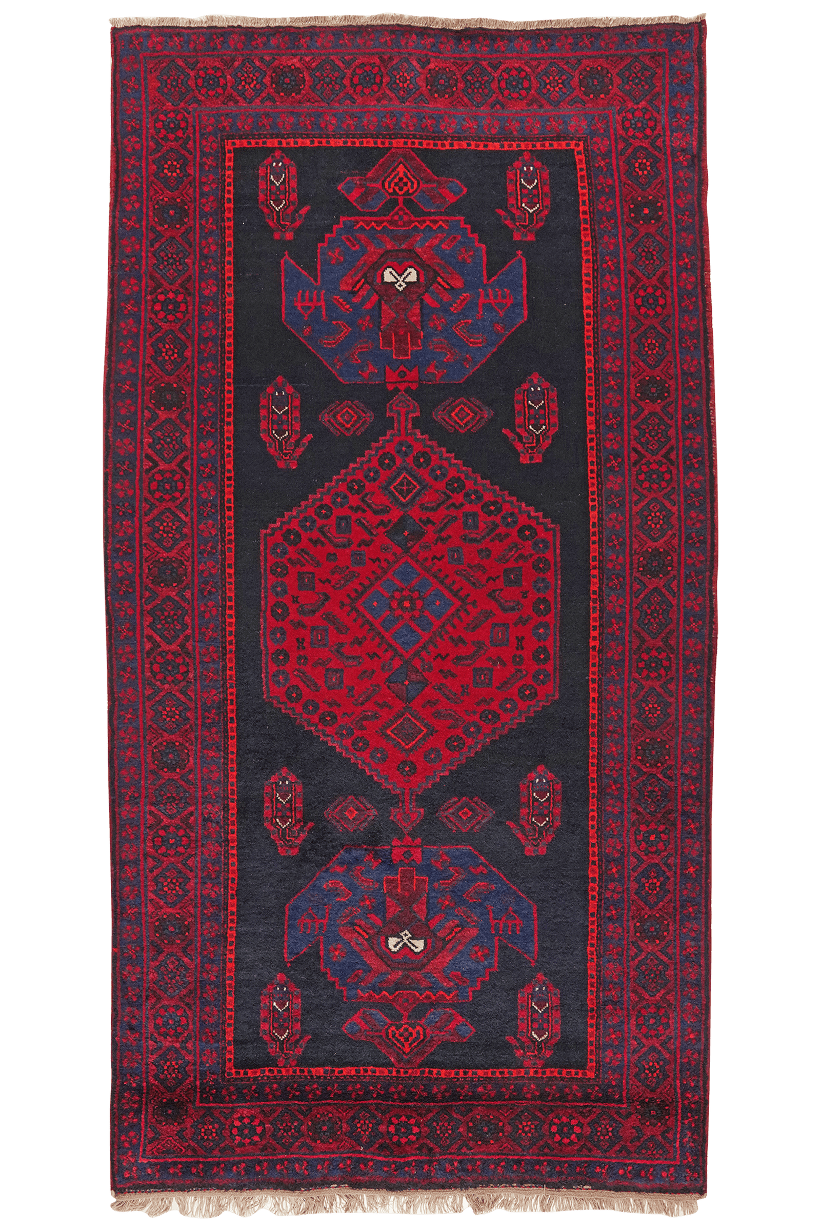 Kolyai — Hand-knotted, 136x260 cm, Blue, 100% Virgin Wool | Main view