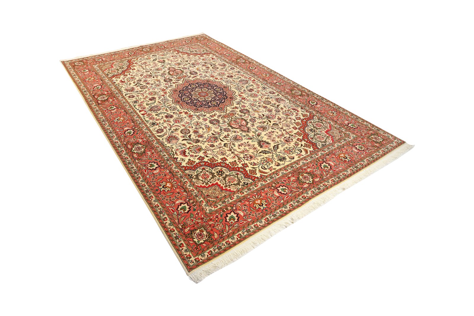 Tabriz 50 Raj — Hand-knotted, 201x300 cm, Beige, 100% Virgin Wool | View 5
