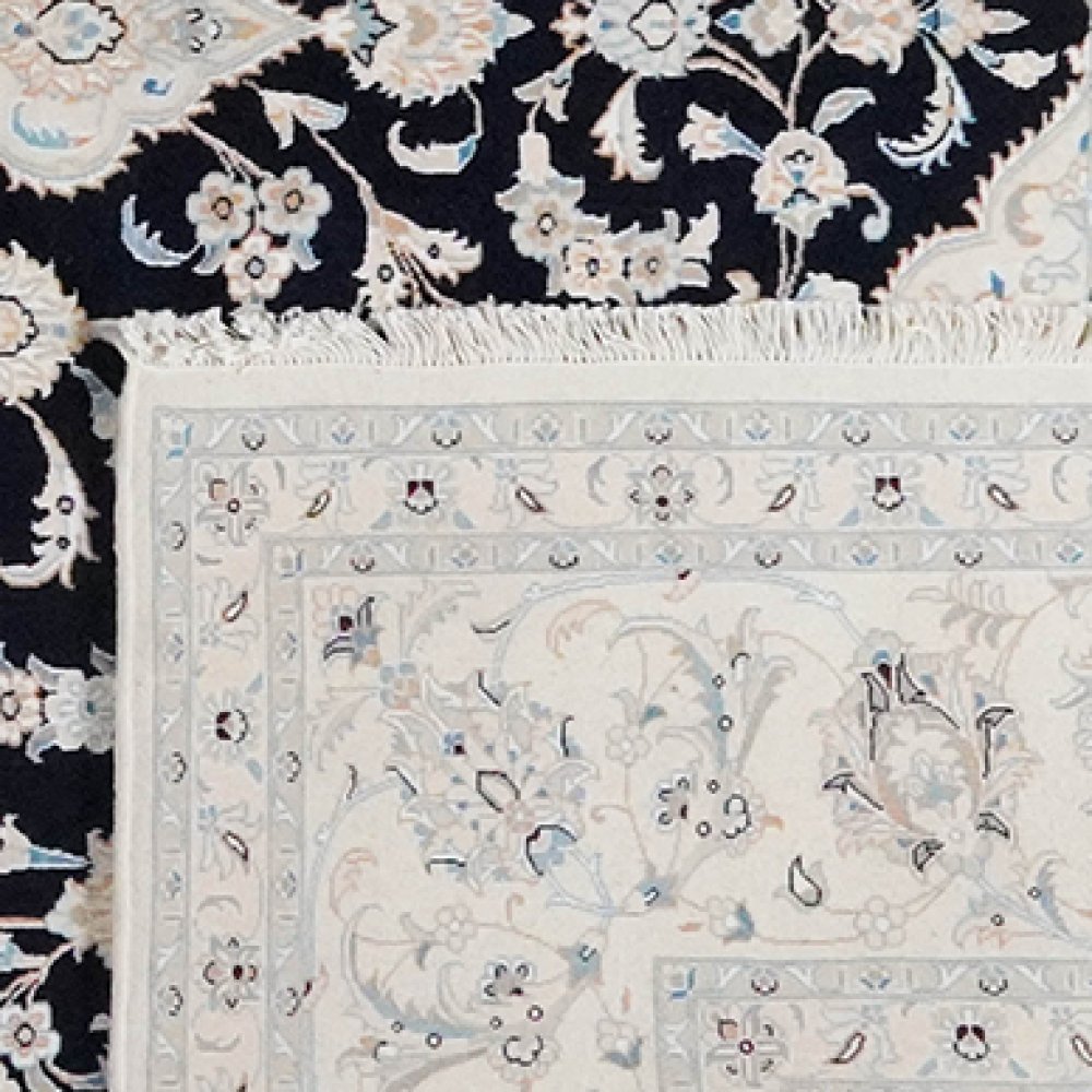Nain 9La — Hand-knotted, 251x351 cm, Blue, 100% Virgin Wool | View 6