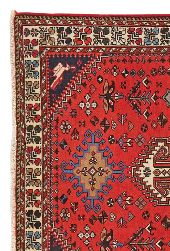 Nasrabad — Hand-knotted, 98x148 cm, Red, 100% Virgin Wool | View 3