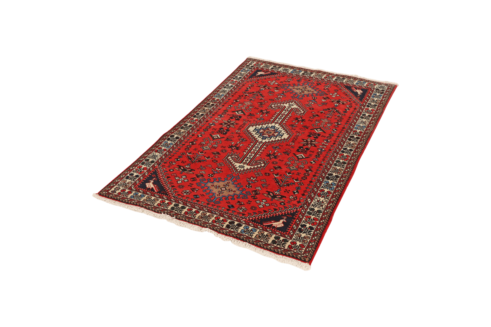 Nasrabad — Hand-knotted, 98x148 cm, Red, 100% Virgin Wool | View 5