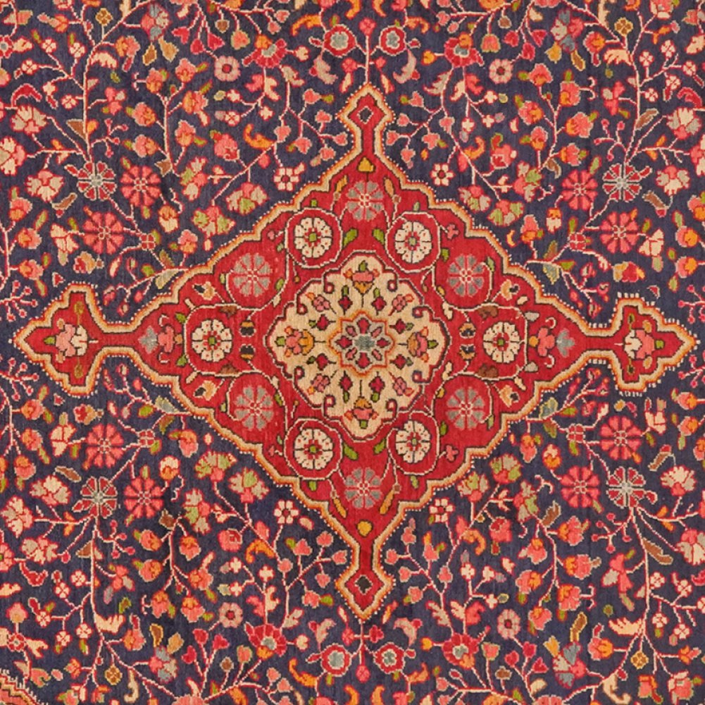 Djozan — Hand-knotted, 130x208 cm, Blue, 100% Virgin Wool | View 4