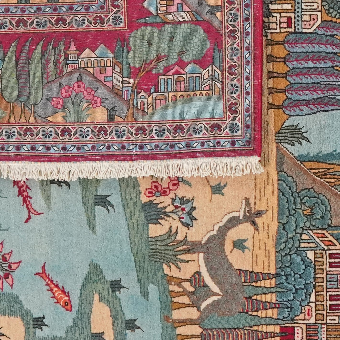 Kashan — Hand-knotted, 135x205 cm, Blue, 100% Virgin Wool | View 6