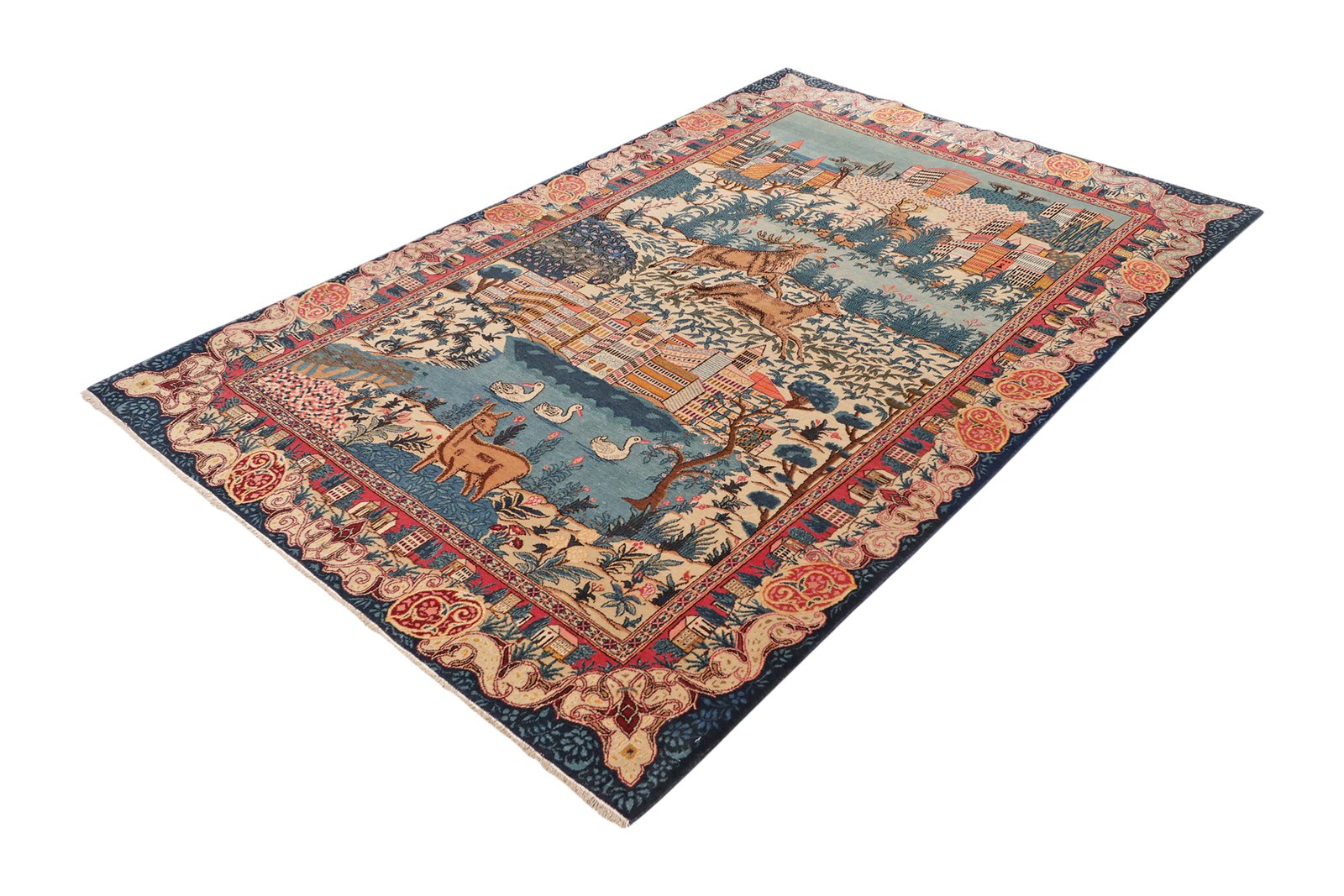 Kashan — Hand-knotted, 136x206 cm, Multicolor, 100% Virgin Wool | View 5
