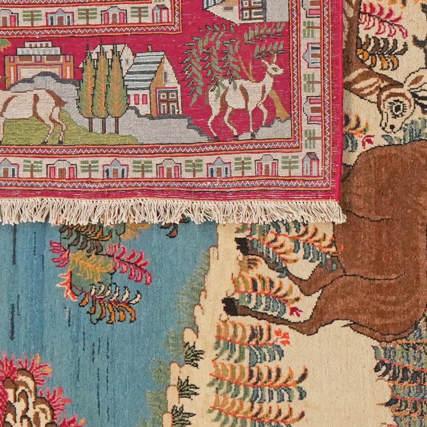 Kashan — Hand-knotted, 135x210 cm, Blue, 100% Virgin Wool | View 6