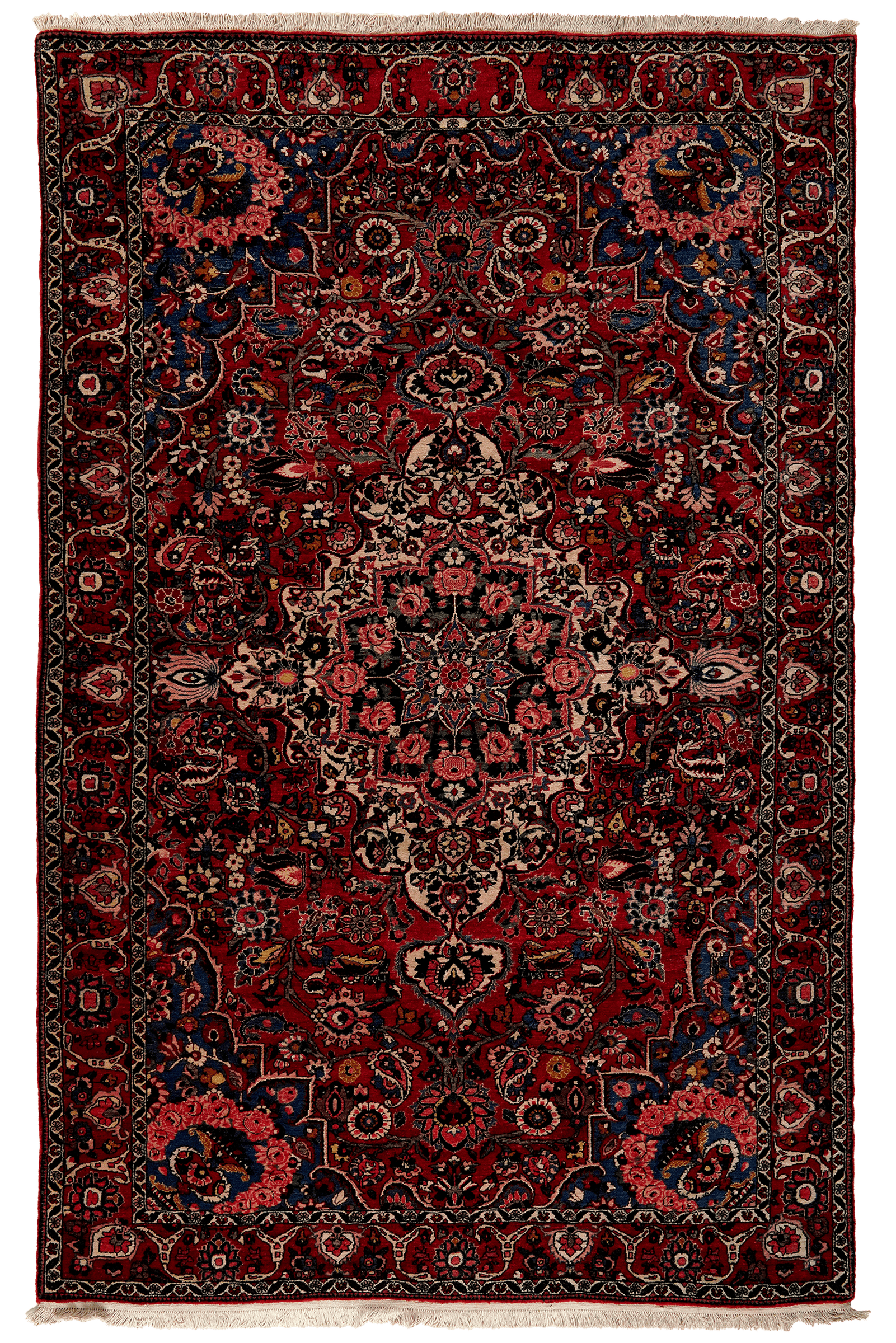 Bakhtiar — Hand-knotted, 144x226 cm, Red, 100% Virgin Wool | Main view