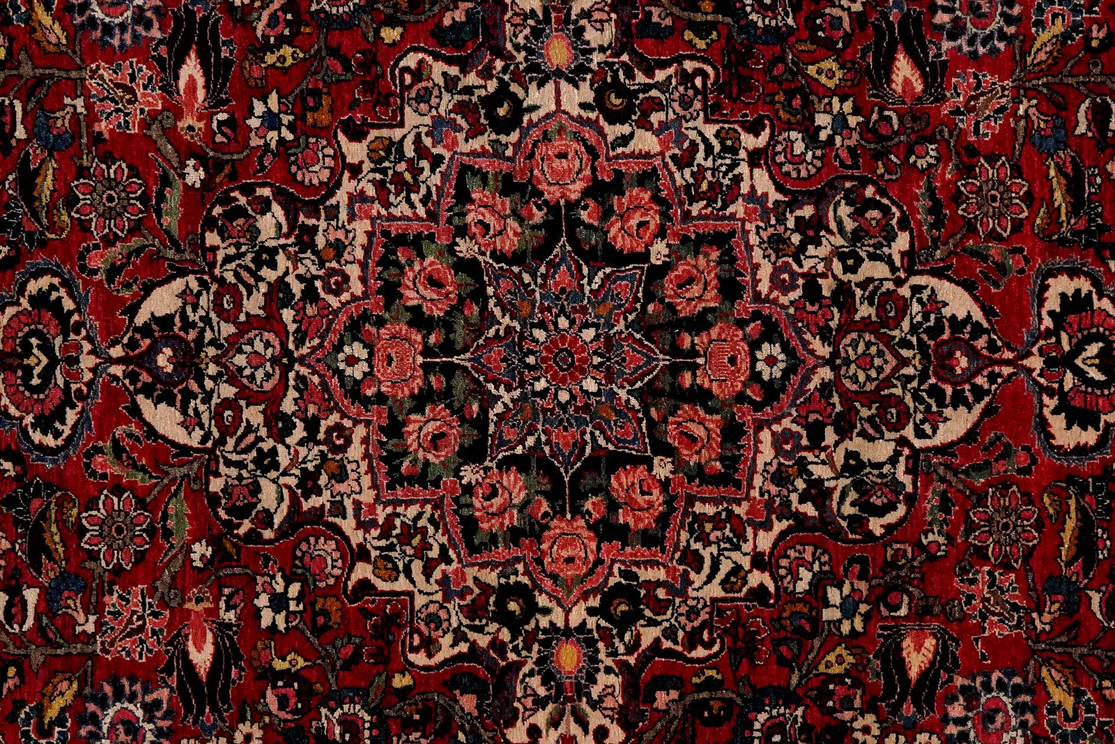 Bakhtiar — Hand-knotted, 144x226 cm, Red, 100% Virgin Wool | View 4