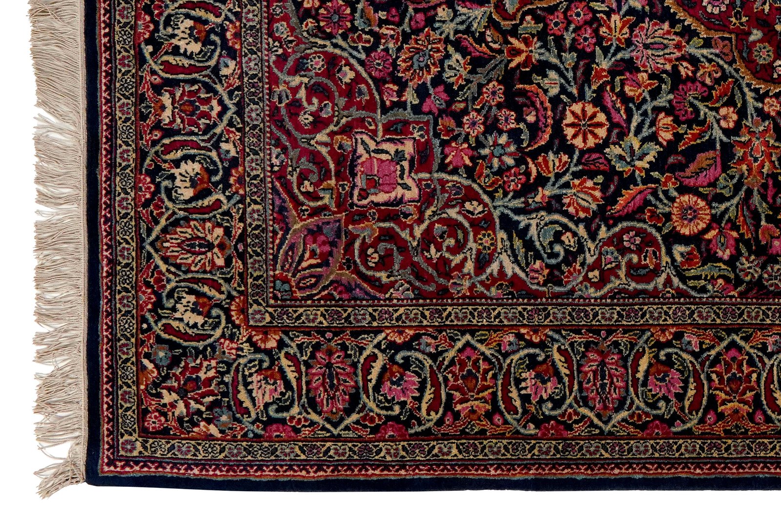 Kashan — Hand-knotted, 130x204 cm, Blue, 100% Virgin Wool | View 3