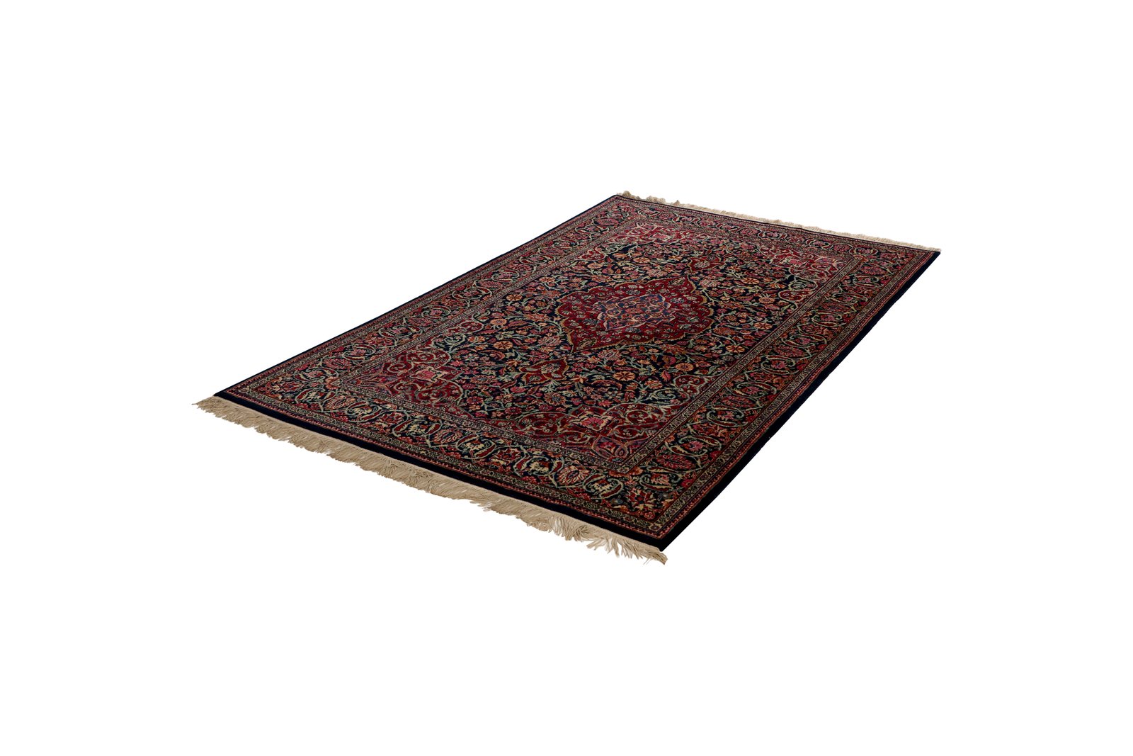 Kashan — Hand-knotted, 130x204 cm, Blue, 100% Virgin Wool | View 5
