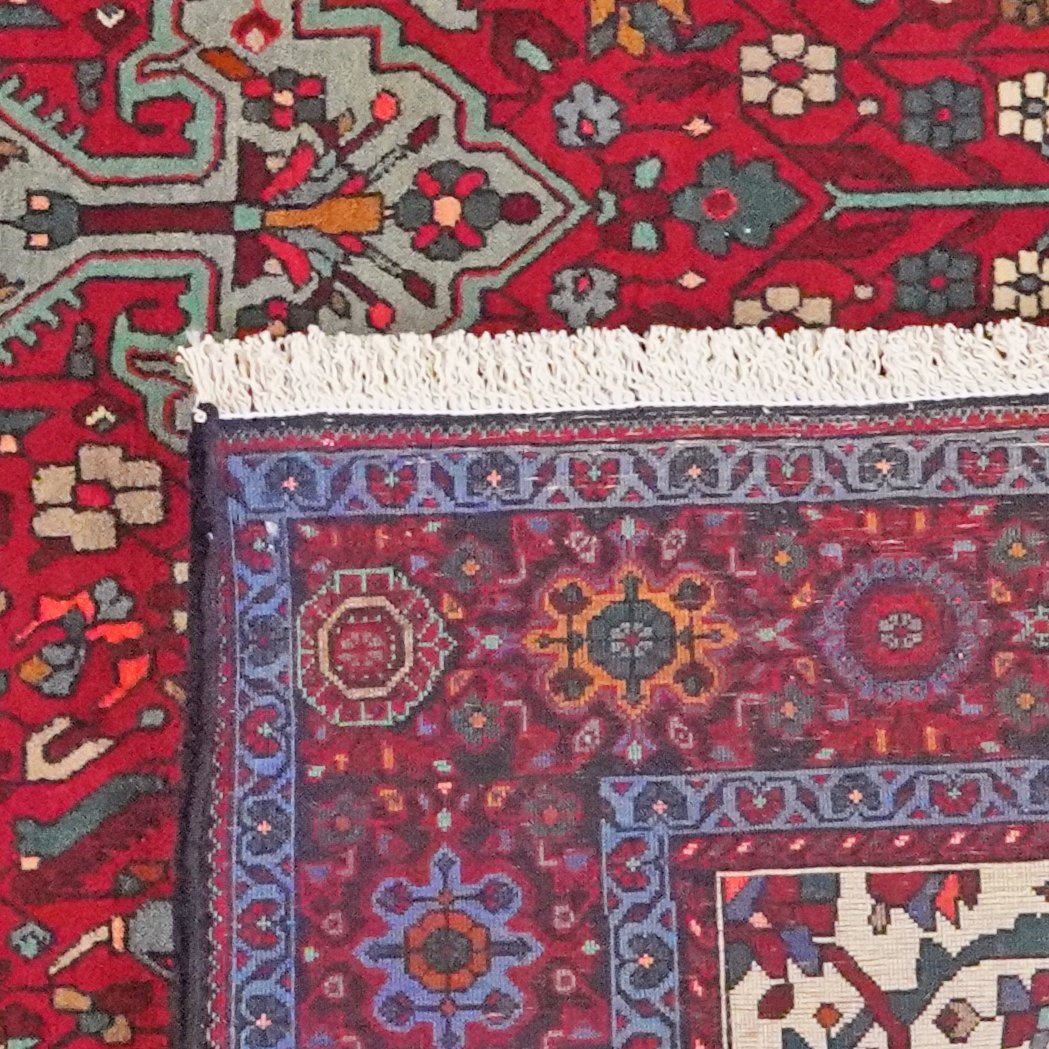 Bidgane — Hand-knotted, 130x214 cm, Red, 100% Virgin Wool | View 6