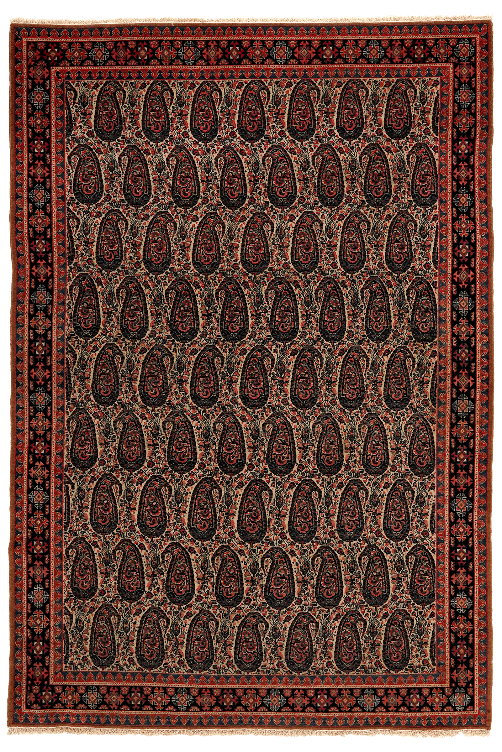 Senneh — Hand-knotted, 138x200 cm, Beige, 100% Virgin Wool | Main view