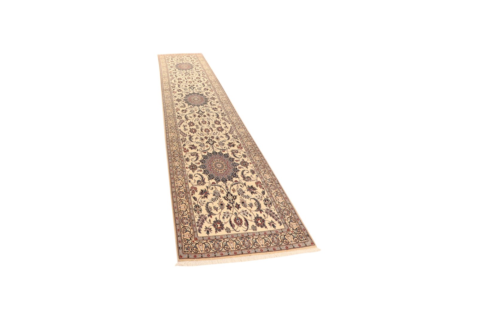 Nain 6La — Hand-knotted, 86x373 cm, Beige, 100% Virgin Wool | View 5