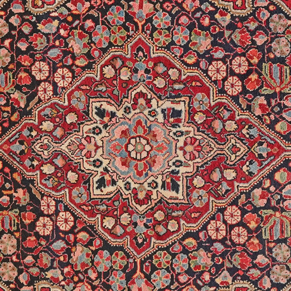 Djozan — Hand-knotted, 131x198 cm, Blue, 100% Virgin Wool | View 4