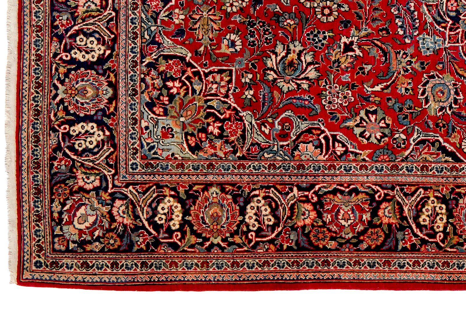 Kashan — Hand-knotted, 139x208 cm, Red, 100% Virgin Wool | View 3