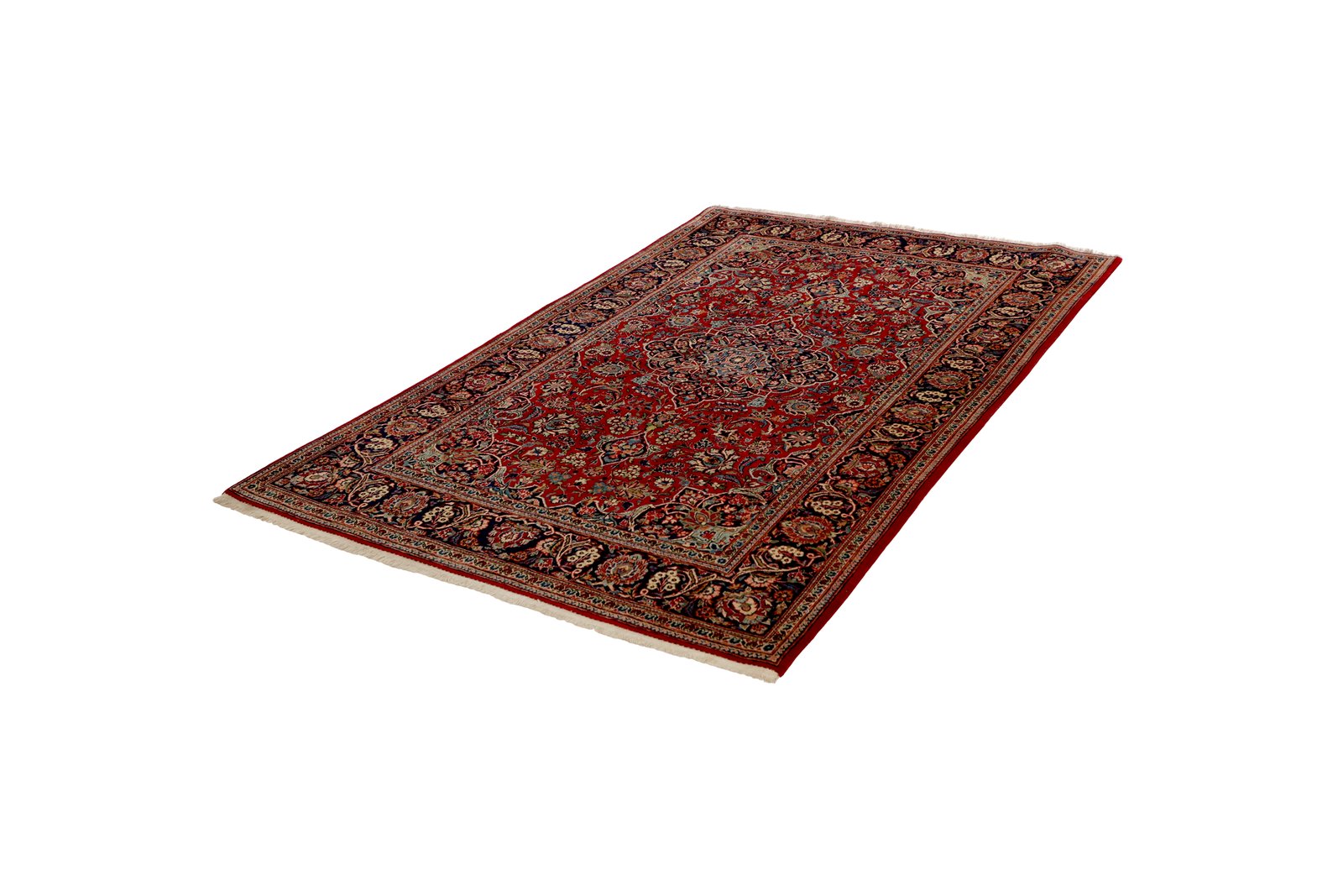 Kashan — Hand-knotted, 139x208 cm, Red, 100% Virgin Wool | View 5
