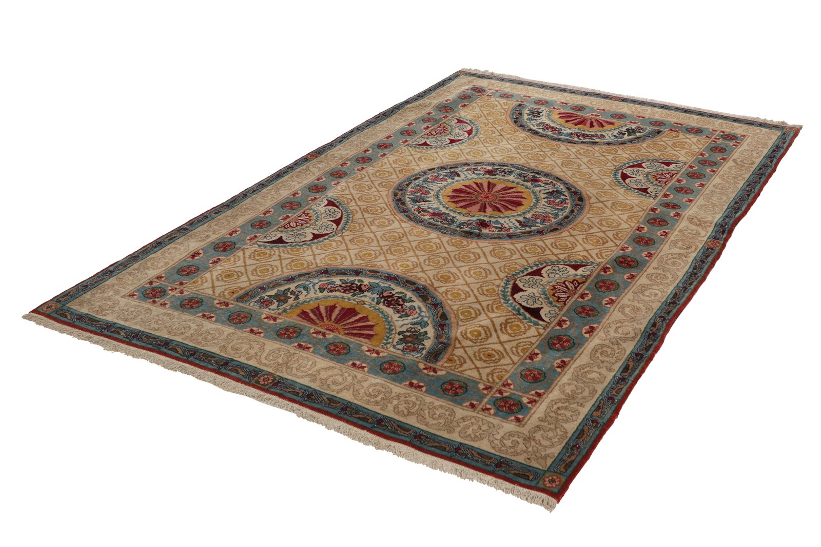 Ghoum — Hand-knotted, 140x210 cm, Beige, 100% Virgin Wool | View 6