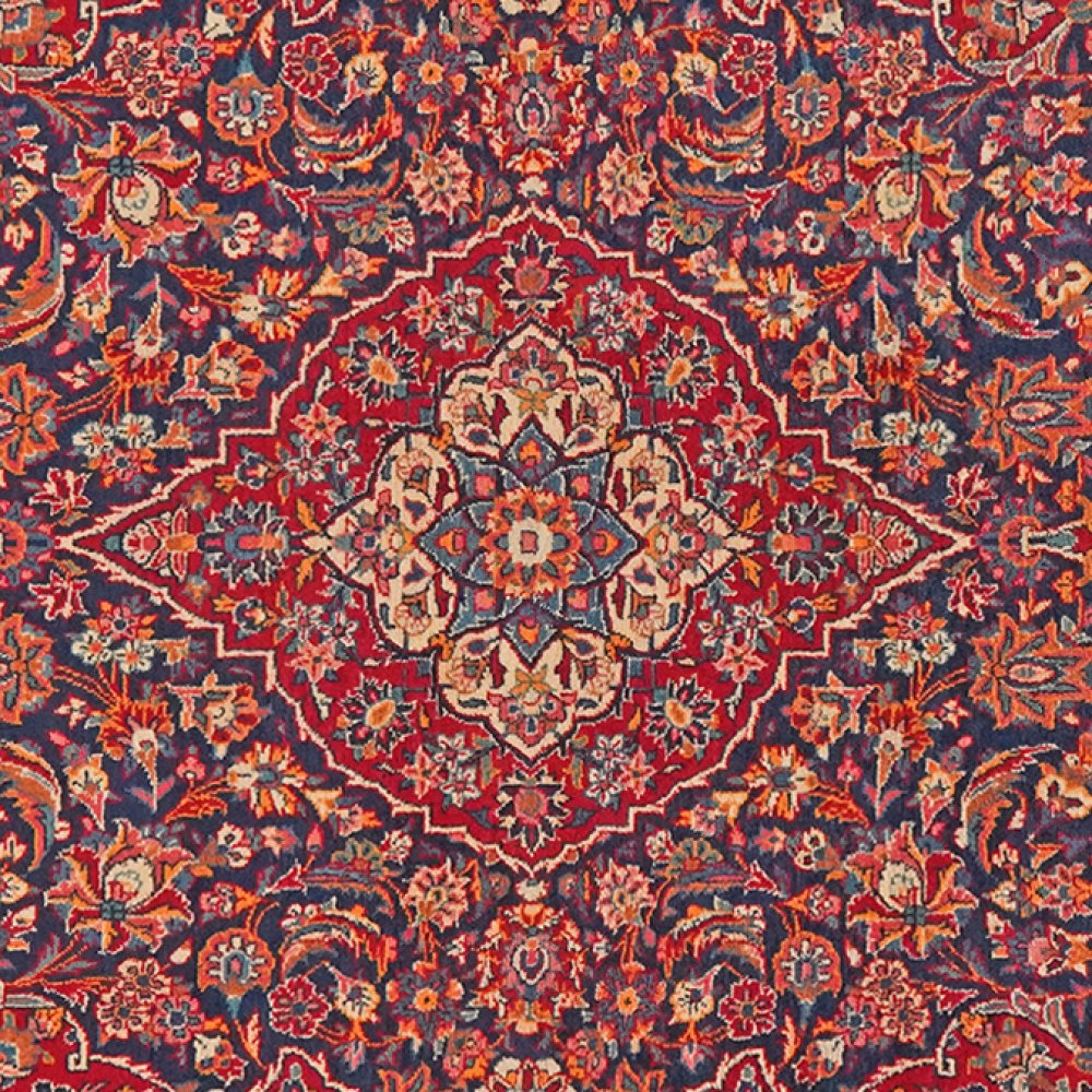 Kashan — Hand-knotted, 137x212 cm, Blue, 100% Virgin Wool | View 4