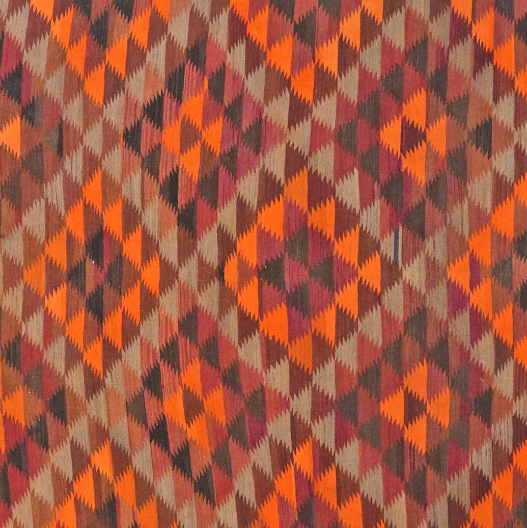 Kelim Kordi — Handmade, 208x378 cm, Orange, 100% Virgin Wool | View 4