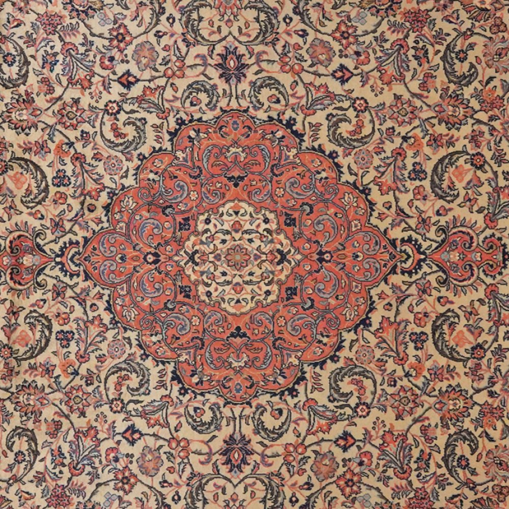 Sarough — Hand-knotted, 255x353 cm, Beige, 100% Virgin Wool | View 4