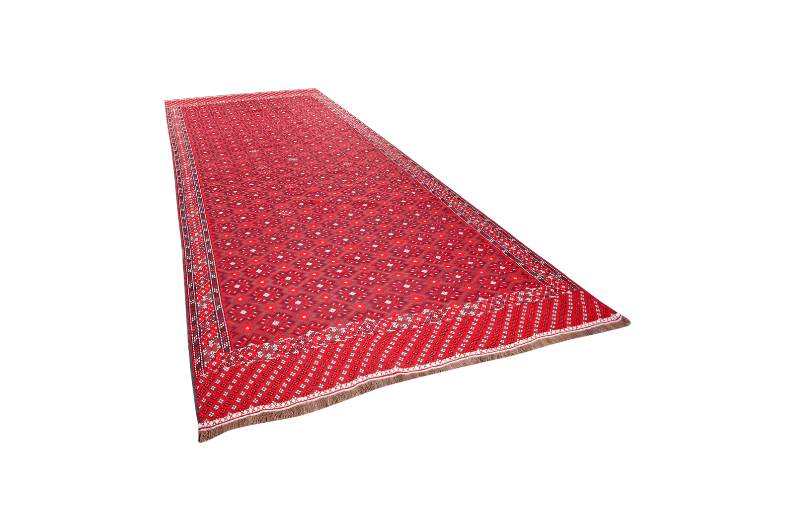 Kelim Turkman — Handmade, 210x406 cm, Multicolor, 100% Virgin Wool | View 5
