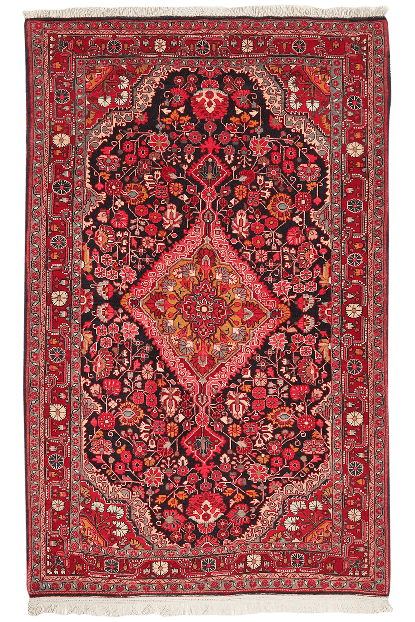 Djozan — Hand-knotted, 102x164 cm, Blue, 100% Virgin Wool | Main view