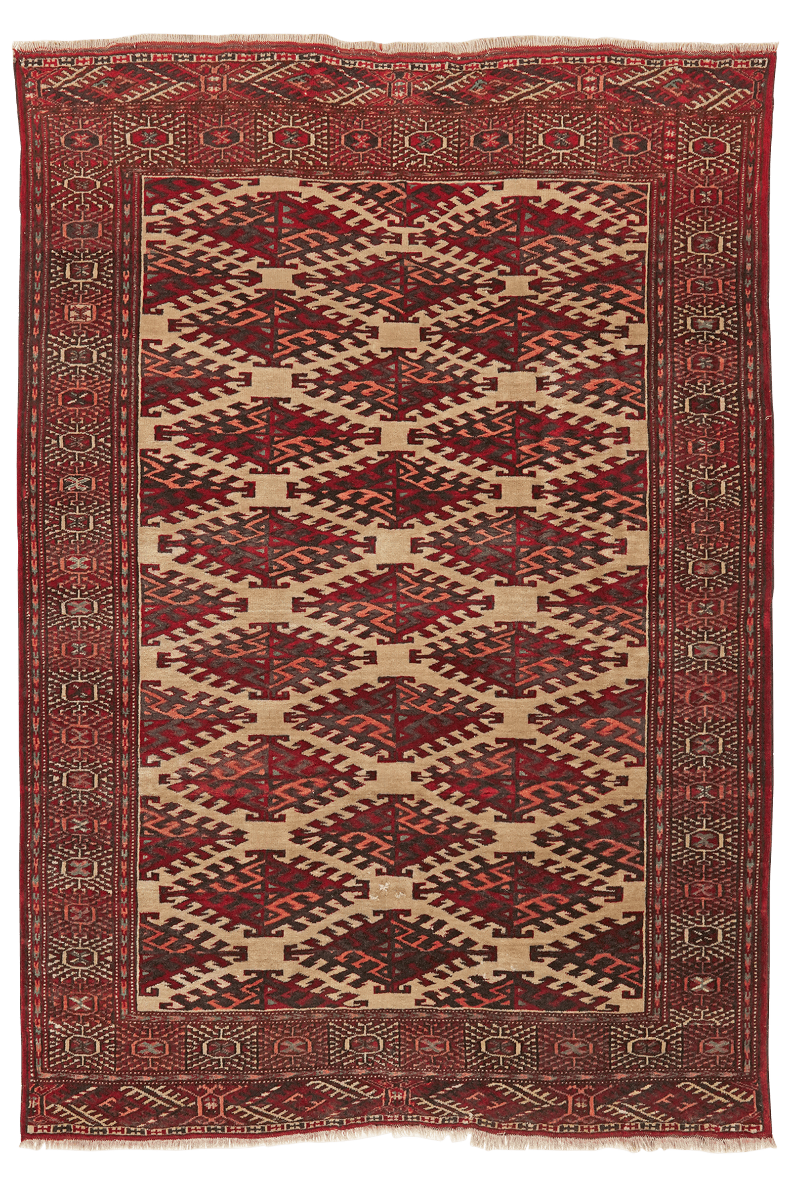 Buchara — Hand-knotted, 117x165 cm, Beige, 100% Virgin Wool | Main view