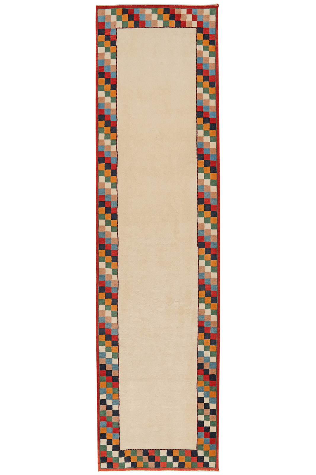 Rizbaf — Hand-knotted, 85x322 cm, Beige, 100% Virgin Wool | Main view