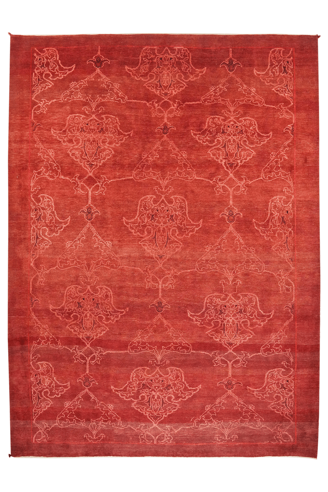 Rizbaf — Hand-knotted, 270x364 cm, Red, 100% Virgin Wool | Main view