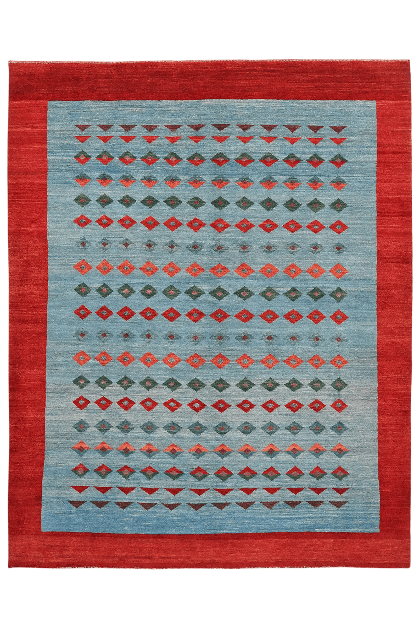 Rizbaf — Hand-knotted, 151x188 cm, Blue, 100% Virgin Wool | Main view