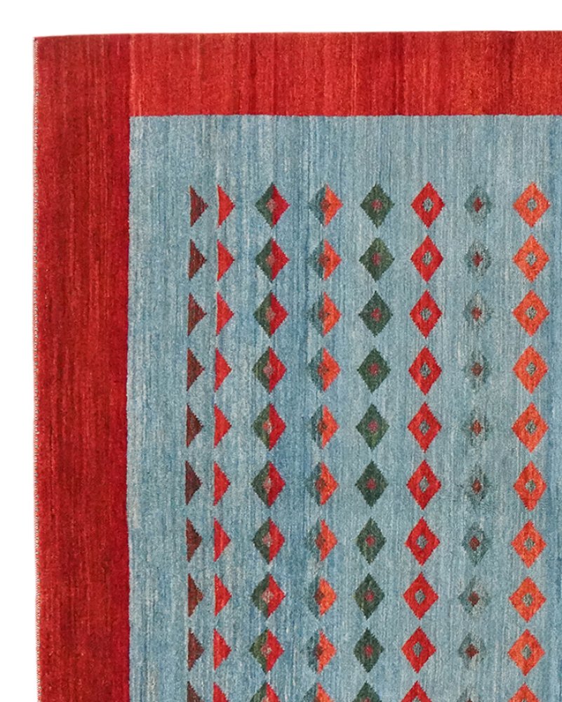 Rizbaf — Hand-knotted, 151x188 cm, Blue, 100% Virgin Wool | View 3