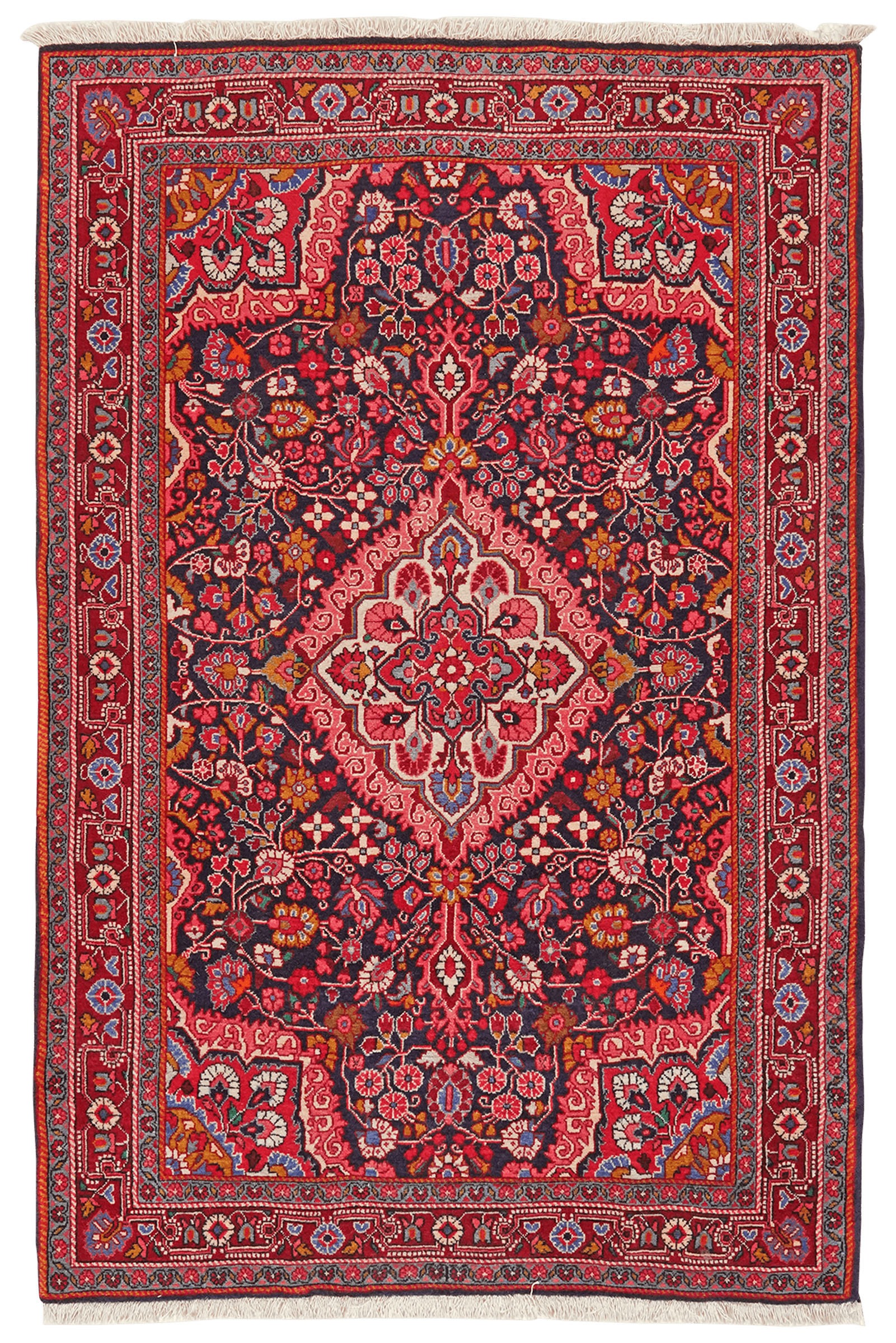 Sarough — Hand-knotted, 103x161 cm, Blue, 100% Virgin Wool | Main view