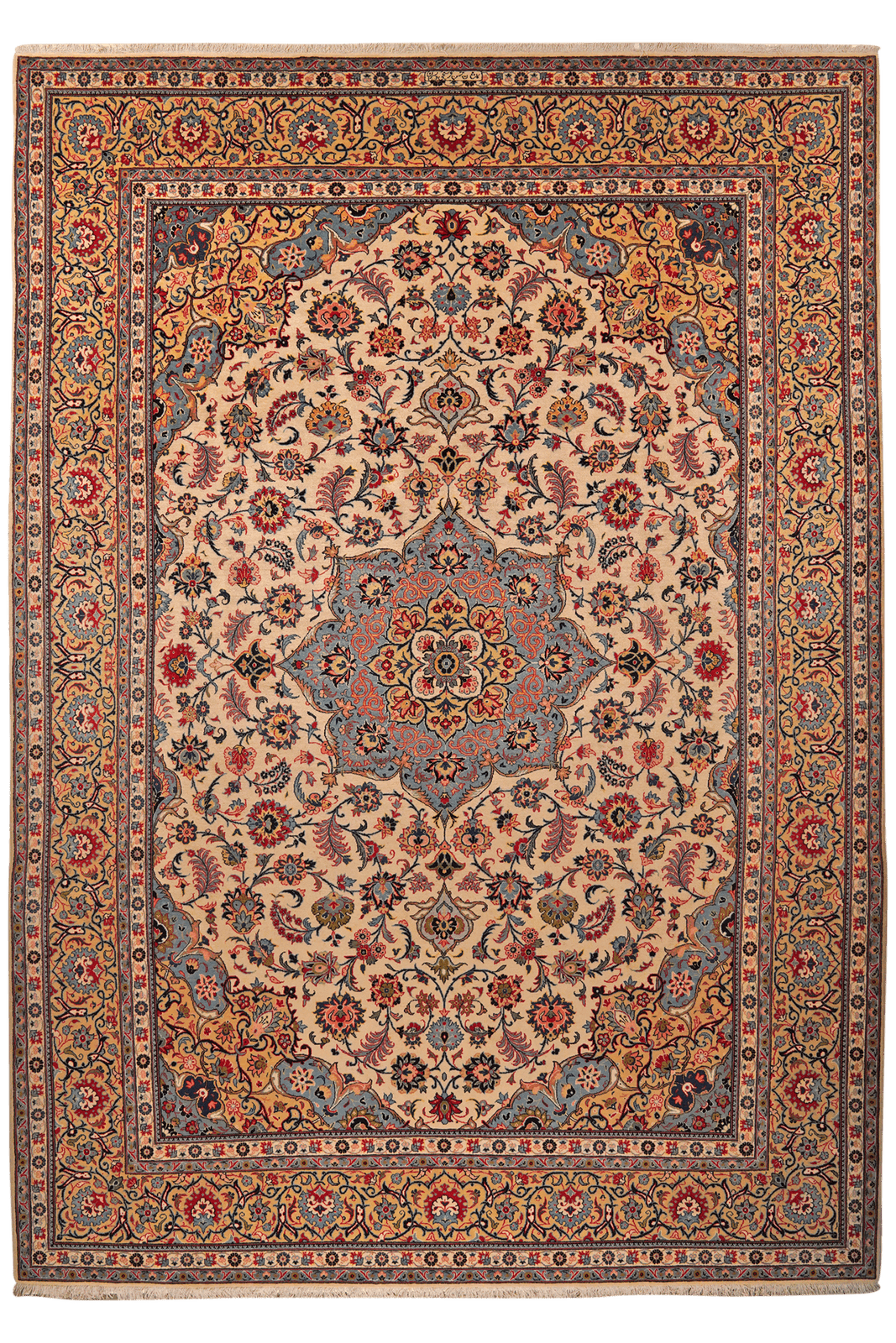Kashan — Hand-knotted, 271x389 cm, Brown, 100% Virgin Wool | Main view