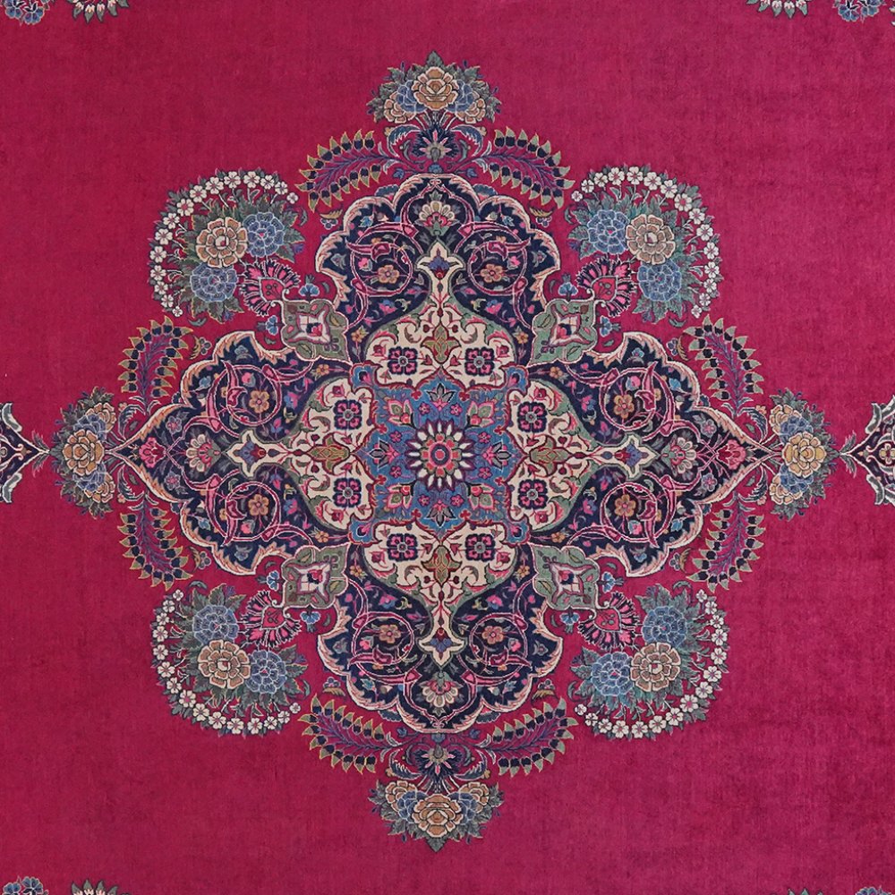 Kashan — Hand-knotted, 318x428 cm, Red, 100% Virgin Wool | View 4