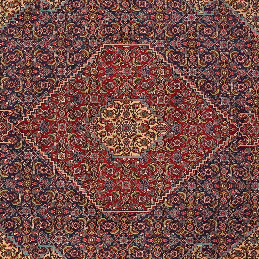 Tabriz Old — Hand-knotted, 200x295 cm, Blue, 100% Virgin Wool | View 4
