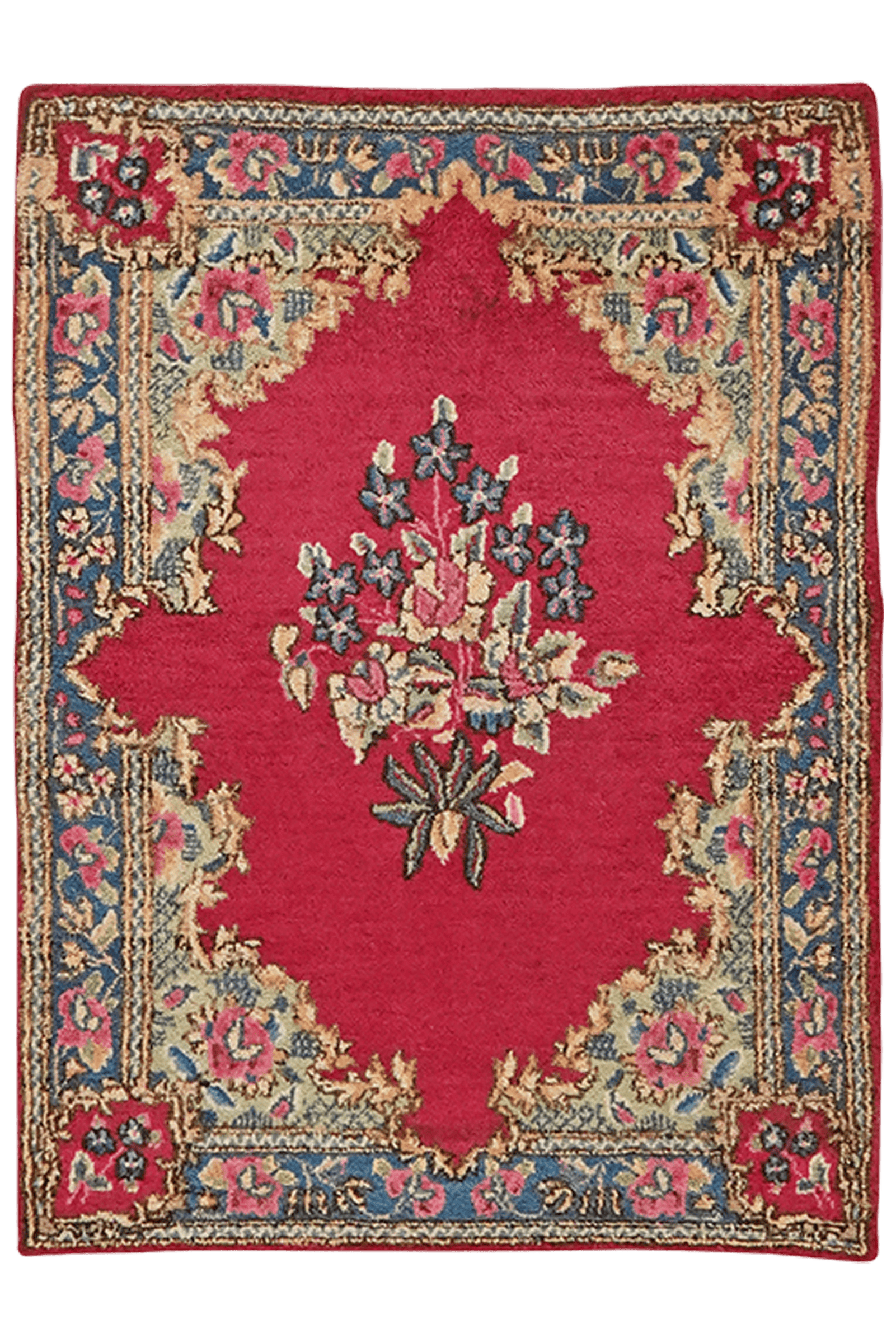 Ravar — Hand-knotted, 57x67 cm, Red, 100% Virgin Wool | Main view
