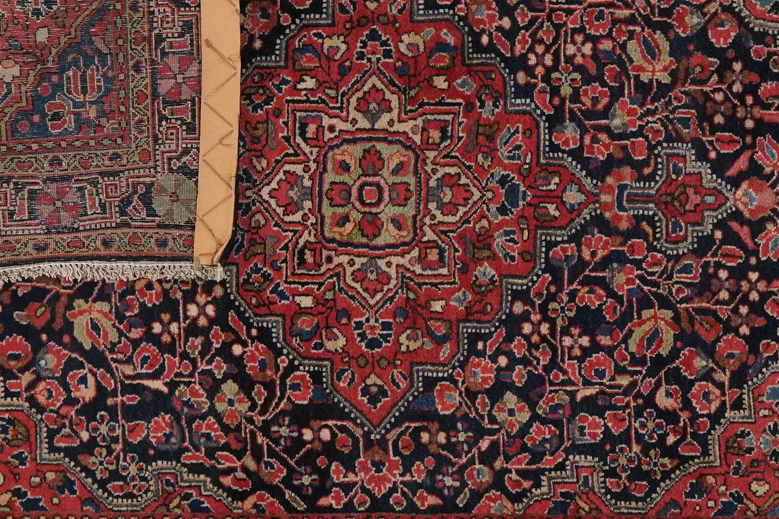 Farahan — Hand-knotted, 57x75 cm, Blue, 100% Virgin Wool | View 5
