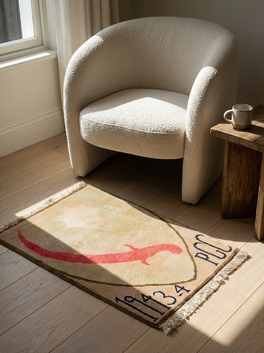 Kashan — Hand-knotted, 40x60 cm, Beige, 100% Virgin Wool | Detail view