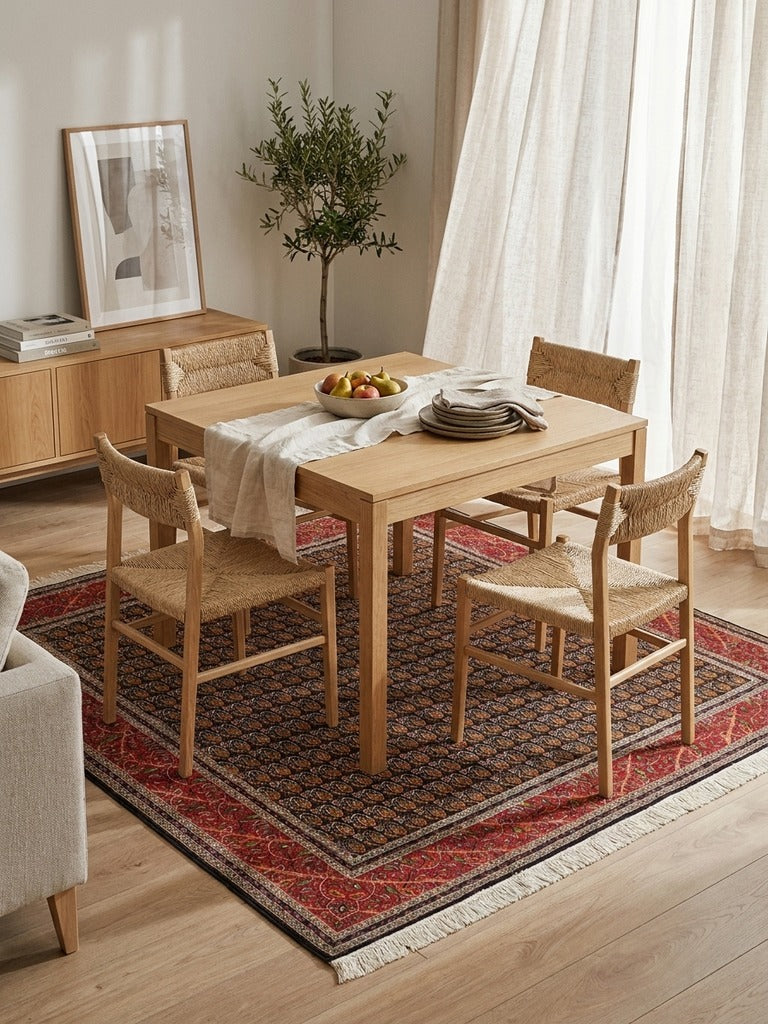 Tabriz 50 Raj — Hand-knotted, 200x202 cm, Blue, 80% Schurwolle, 20% Seide | Detail view