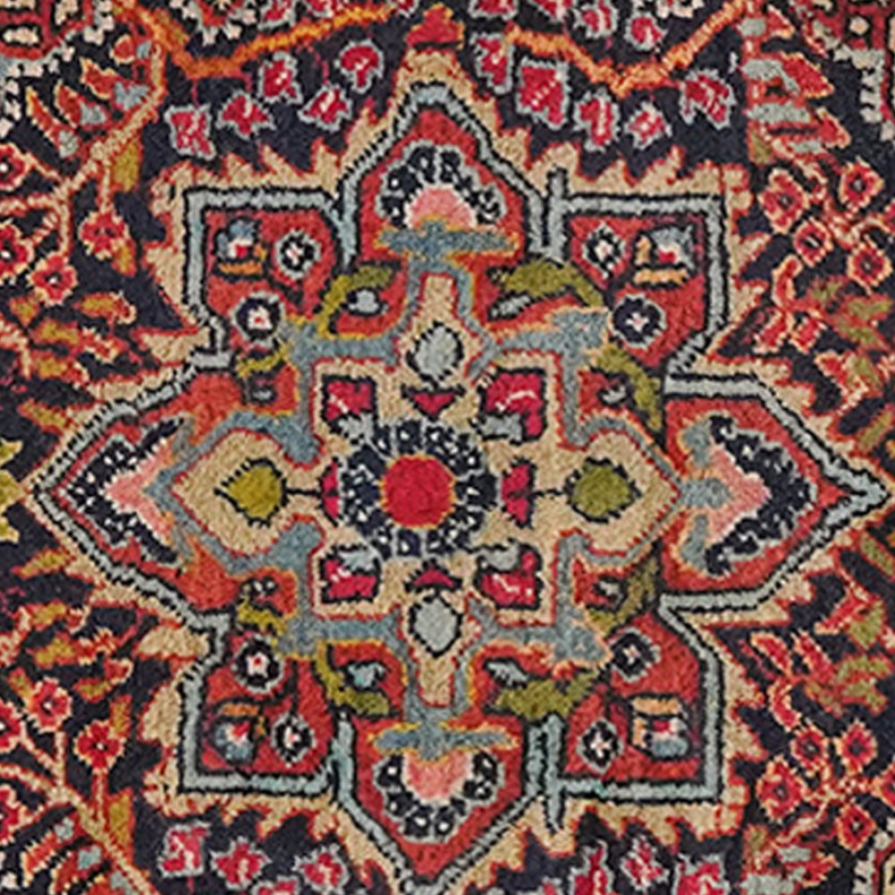 Djozan — Hand-knotted, 63x90 cm, Blue, 100% Virgin Wool | View 4