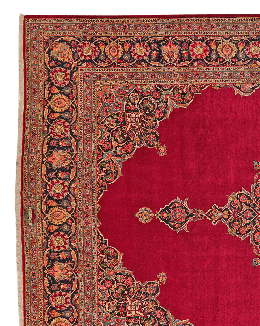 Kashan — Hand-knotted, 271x382 cm, Red, 100% Virgin Wool | View 3