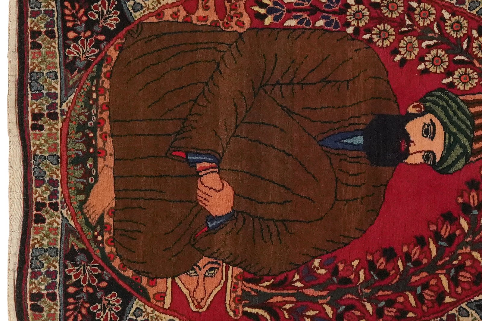 Bidjar — Hand-knotted, 55x76 cm, Red, 100% Virgin Wool | View 3