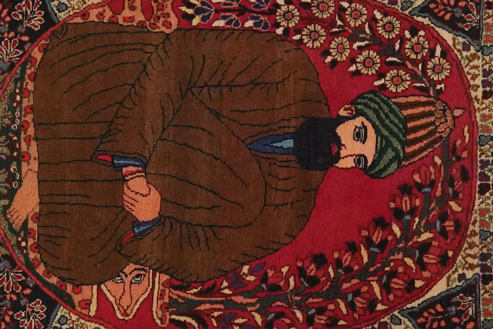 Bidjar — Hand-knotted, 55x76 cm, Red, 100% Virgin Wool | View 4