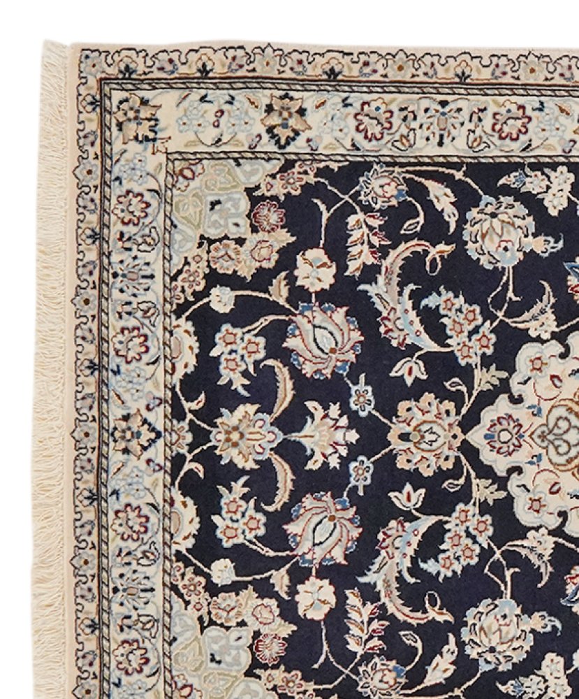 Nain 6La — Hand-knotted, 80x203 cm, Blue, 100% Virgin Wool | View 3